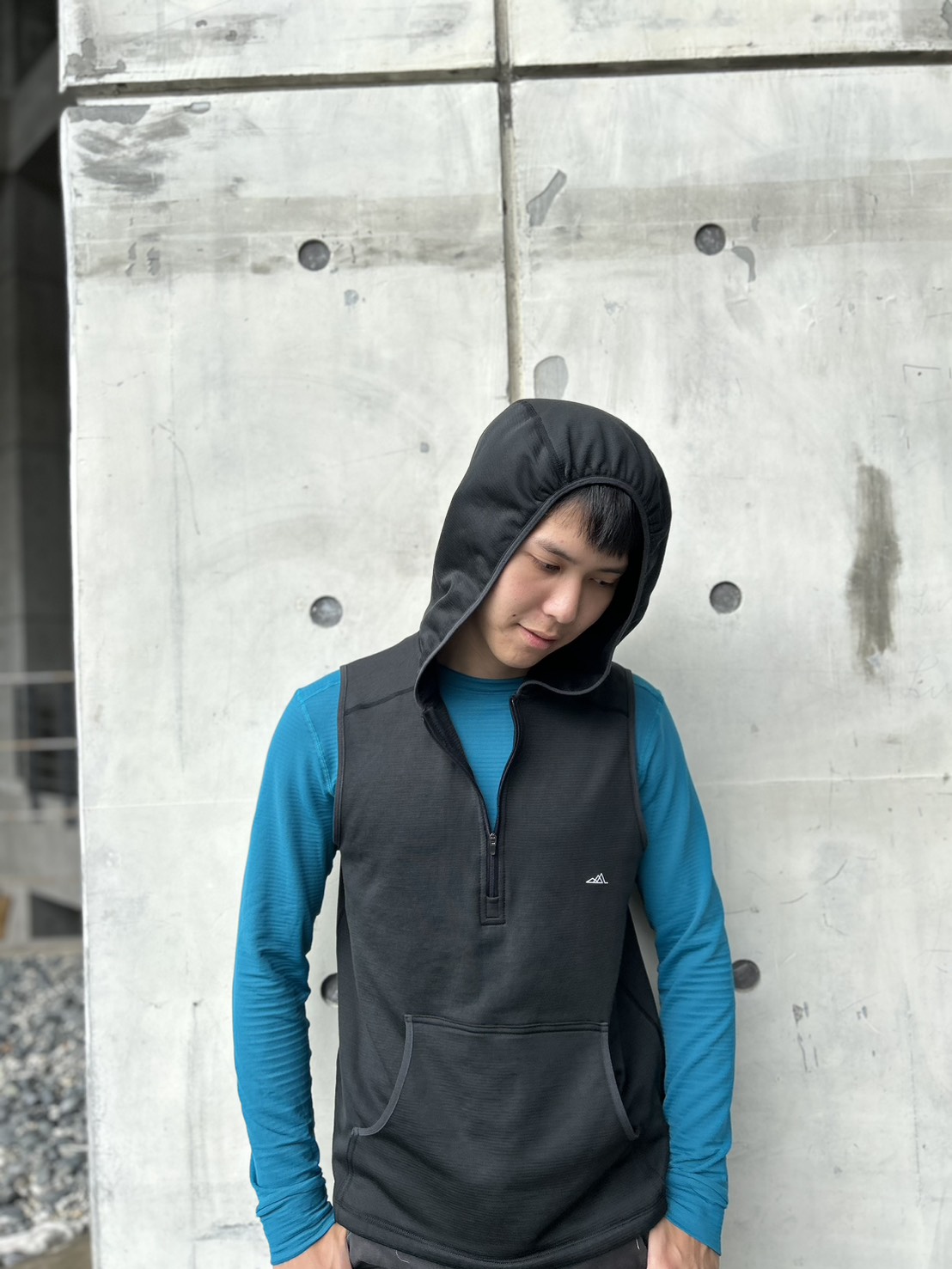 25/26暖洋洋羊毛混紡男連帽背心