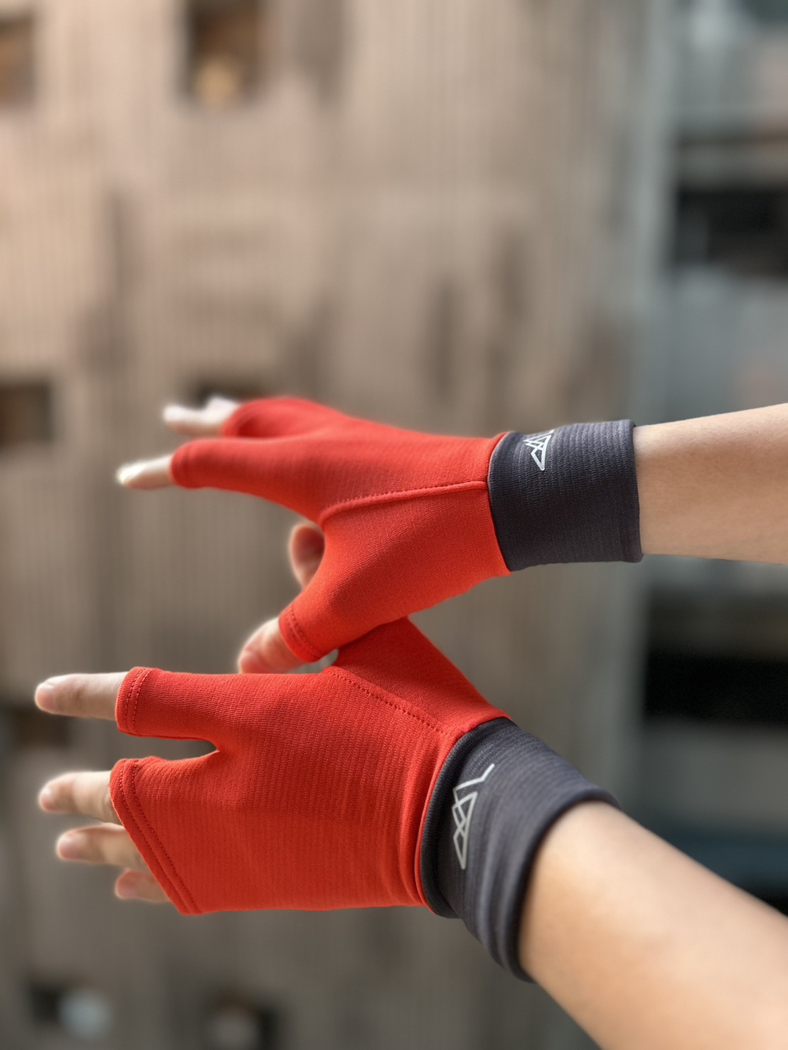 25/26羊毛混紡男三指手套