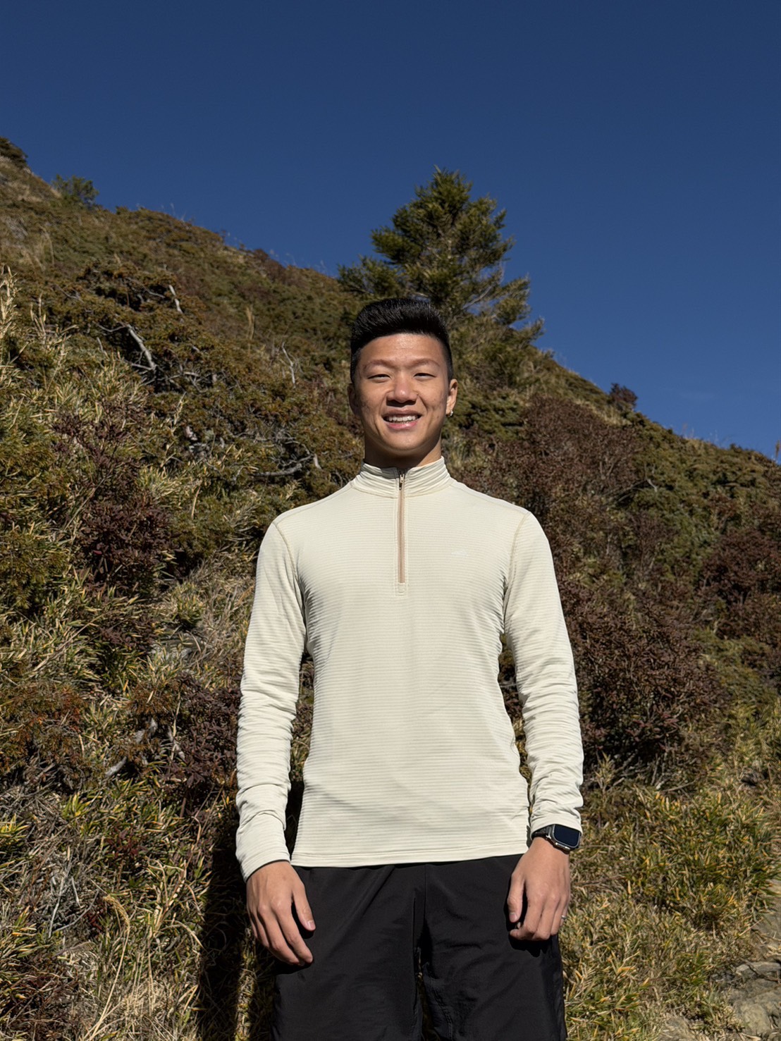 25/26斑馬無重力男半門襟刷毛衣