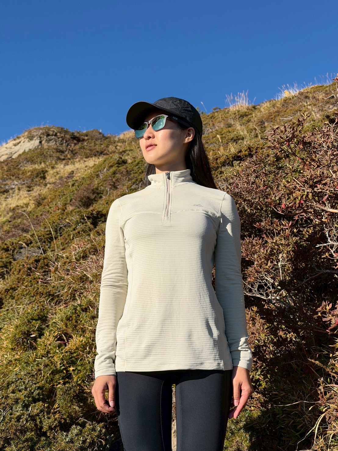 25/26斑馬無重力女半門襟刷毛衣