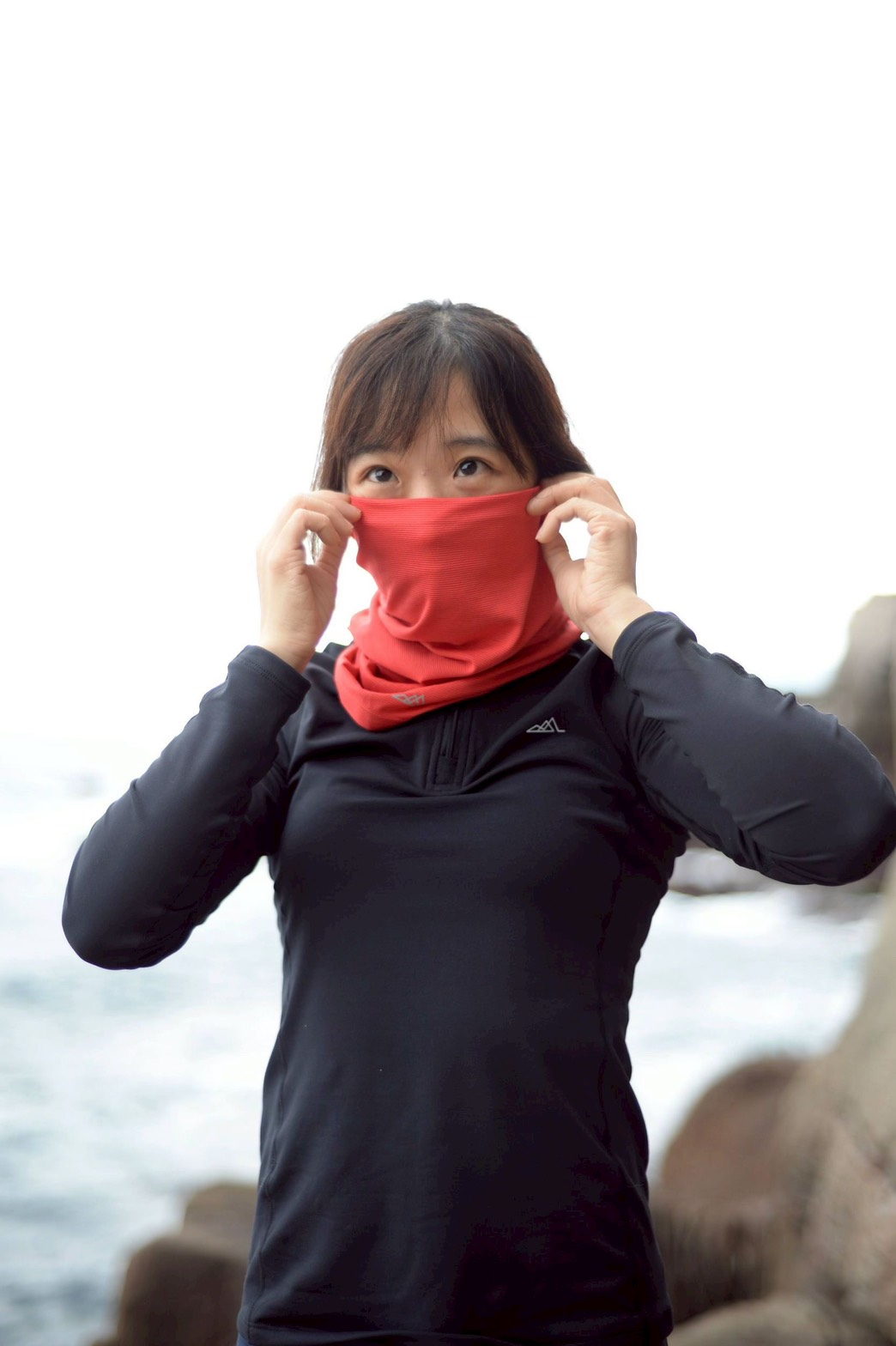 薄羊毛混紡魔術頭巾