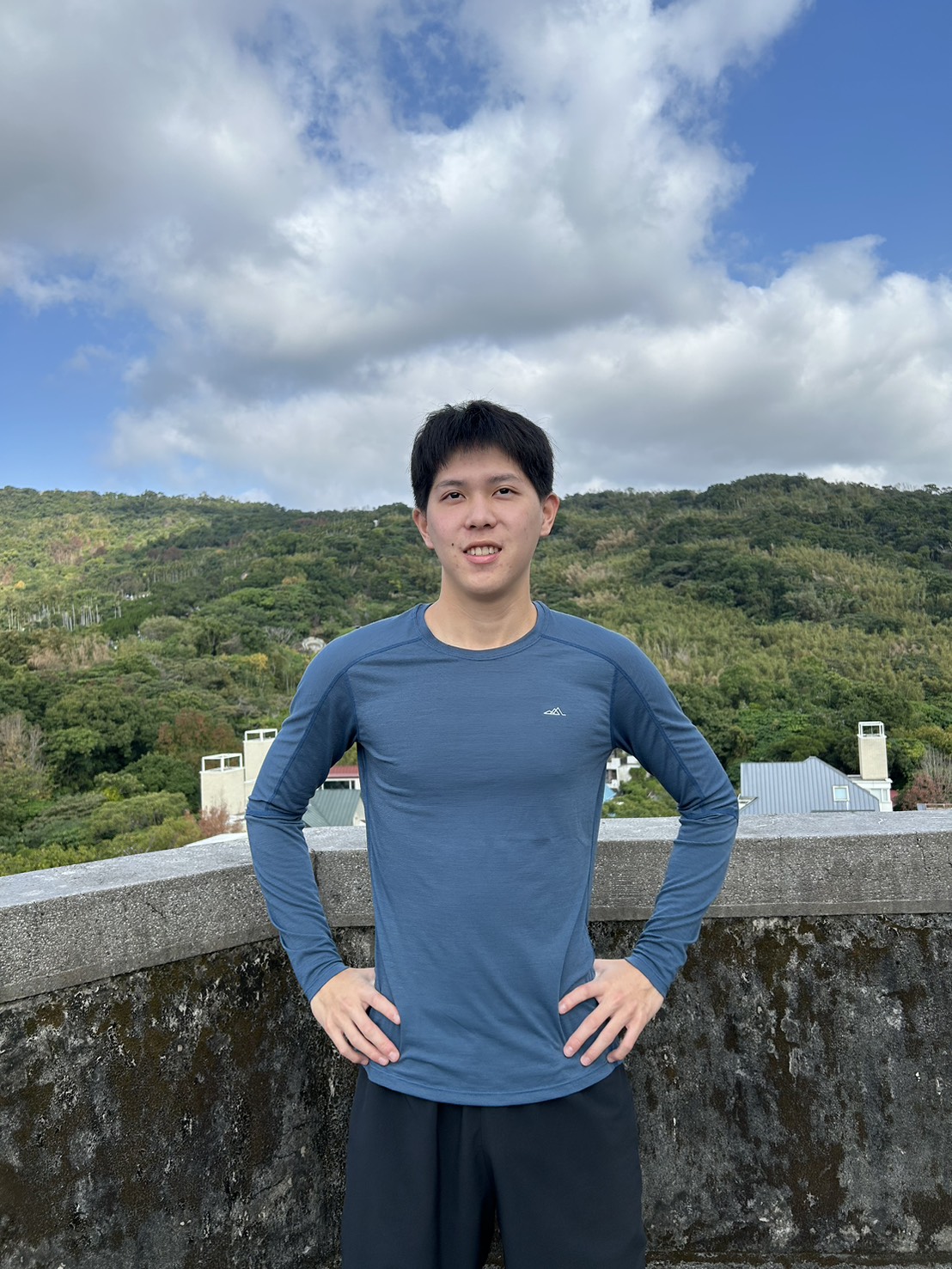 透氣輕暖羊毛混紡長袖(男)