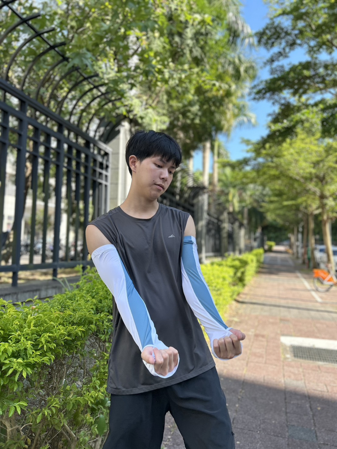 織宇涼上加涼夏季拇指洞袖套