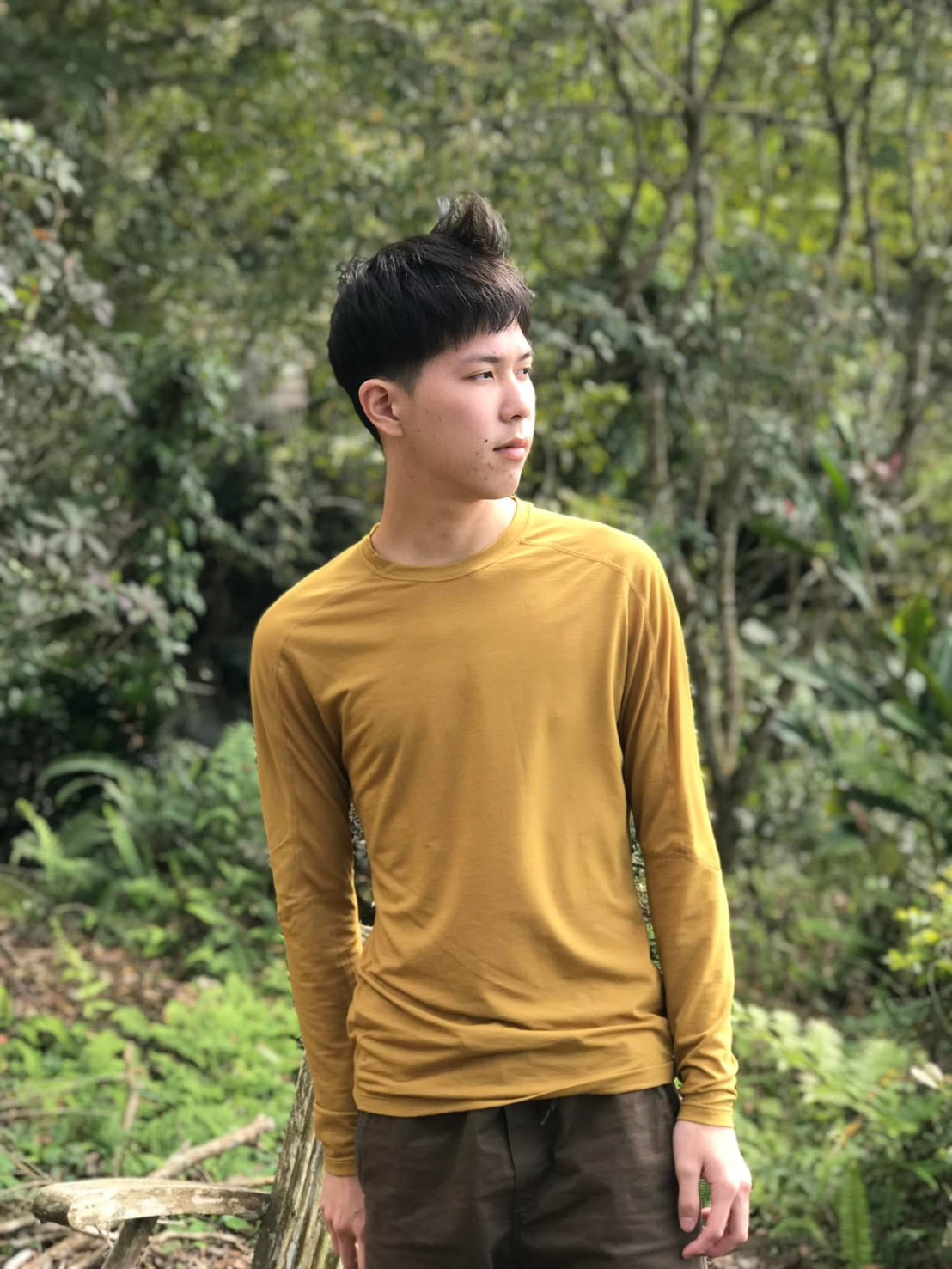 透氣輕暖羊毛混紡長袖(男)(小瑕疵出清品）