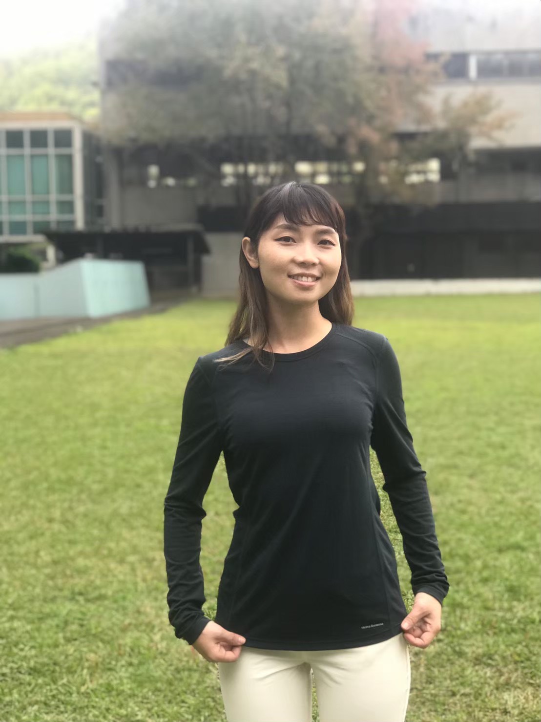 透氣輕暖羊毛混紡長袖(女)（小瑕疵出清品）